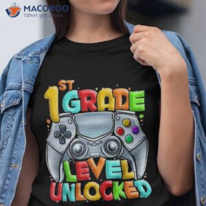 1st Grade Level Unlocked Video Gamer Back To School Kids Shirt