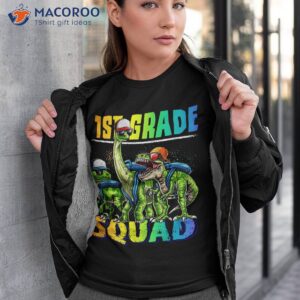1st Grade Squad T Rex Dinosaur Back To School Backpack Boys Shirt