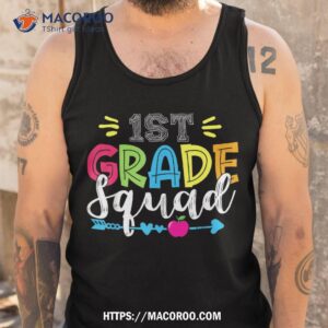 1st grade squad team back to school teacher student kids shirt tank top