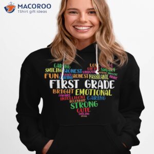 1st grade team heart back to school teacher student lover shirt hoodie 1