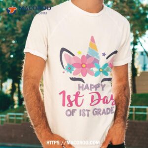 1st Grade Unicorn First Day Of School Shirt Back To Outfit