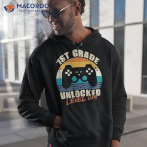 1st Grade Unlocked Level Up Gamer Back To School First Shirt