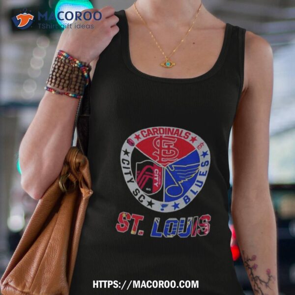 2023 St Louis Sports Teams Cardinals Blues And City Fc Shirt