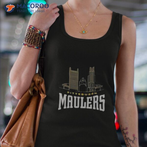 2023 Usfl Playoff Pittsburgh Maulers Pittsburgh Skyline Shirt