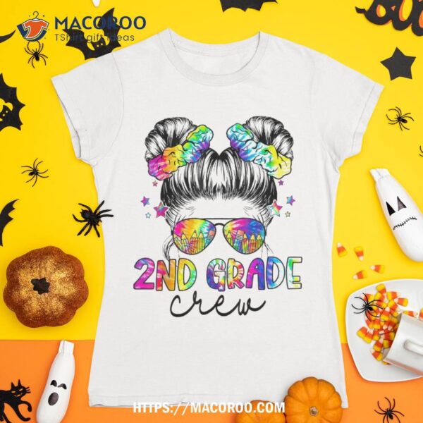 2nd Grade Crew Messy Hair Bun Girl Back To School First Day Shirt