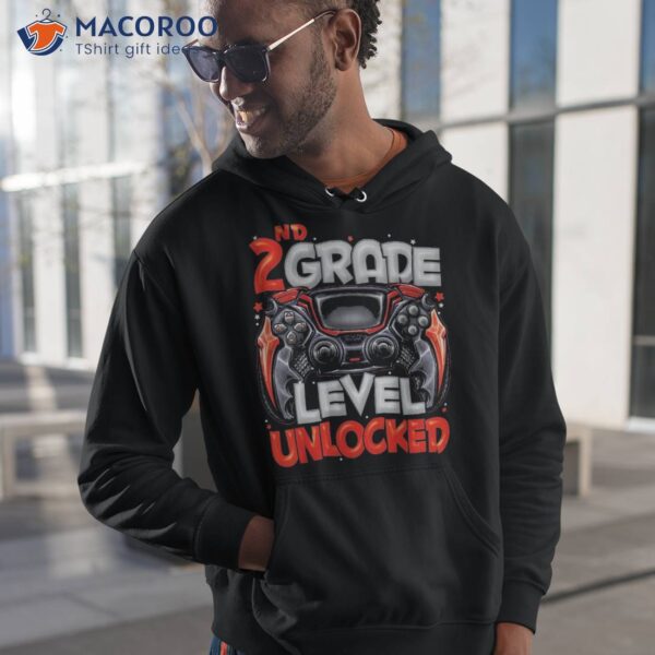 2nd Grade Level Unlocked Game On Back To School Shirt