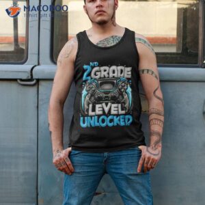 2nd grade level unlocked game on back to school shirt tank top 2