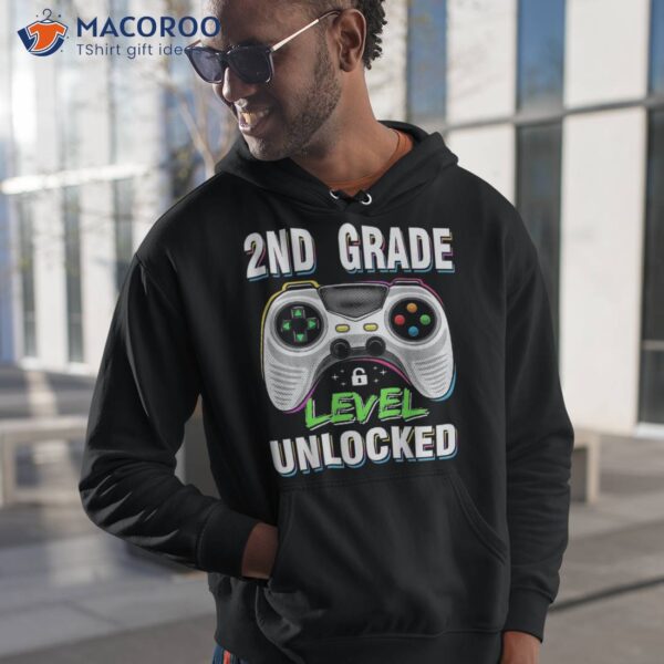 2nd Grade Level Unlocked Video Game Back To School Boys Shirt