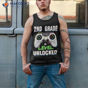 2nd grade level unlocked video game back to school boys shirt tank top 2