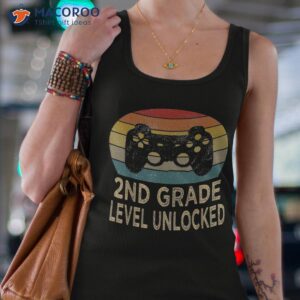 2nd grade level unlocked video gamer back to school boys shirt tank top 4 1