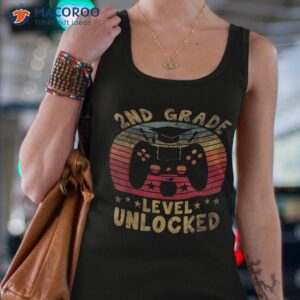 2nd grade level unlocked video gamer back to school boys shirt tank top 4