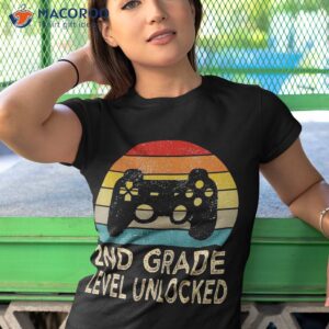 2nd grade level unlocked video gamer back to school boys shirt tshirt 1 1