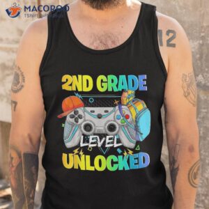 2nd grade level unlocked video gamers first day of school shirt tank top 1