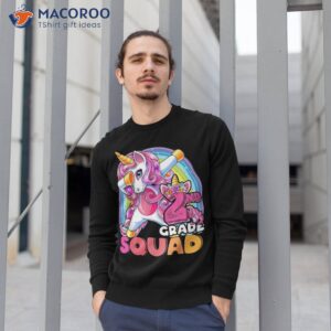 2nd grade squad dabbing unicorn back to school girls gift shirt sweatshirt 1