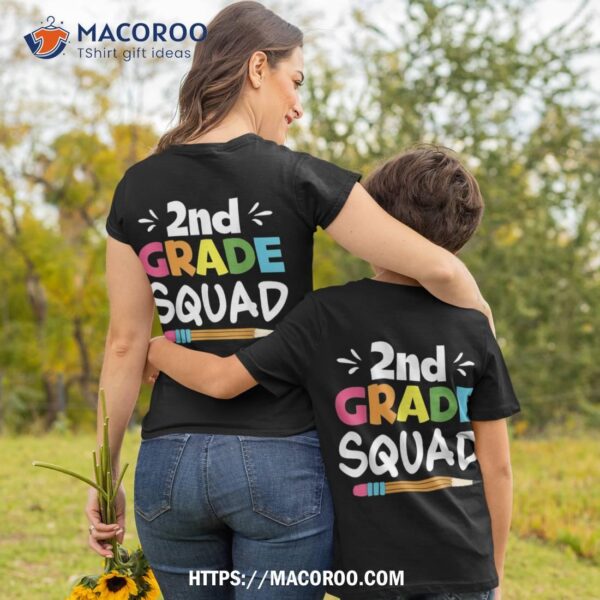 2nd Grade Squad Second Teacher Student Team Back To School Shirt