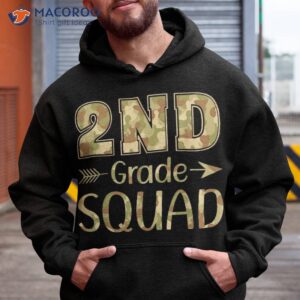 2nd grade squad teacher amp student camo back to school shirt hoodie