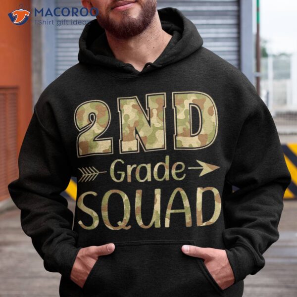 2nd Grade Squad Teacher & Student Camo Back To School Shirt