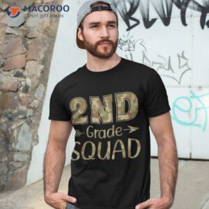 2nd grade squad teacher amp student camo back to school shirt tshirt 3