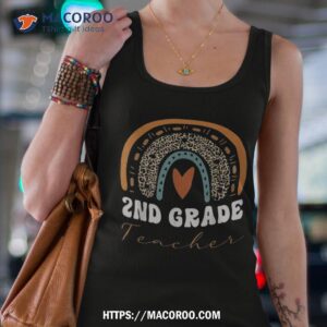 2nd grade teacher teaching rainbow leopard back to school shirt tank top 4