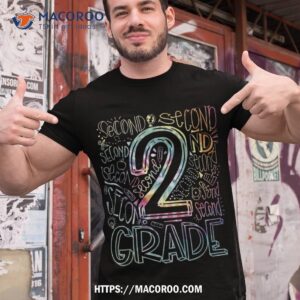 2nd second grade typography team kids teacher back to school shirt tshirt 1