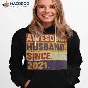 2nd wedding anniversary for him cotton gift husband 2021 shirt hoodie 1