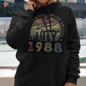 35 year old awesome since july 1988 35th birthday shirt hoodie 2