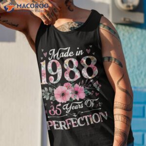 35 year old made in 1988 floral 35th birthday gifts shirt tank top 1