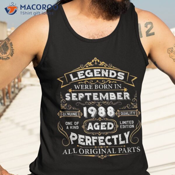 35th Birthday Awesome September 1988 Gifts For 35 Years Old Shirt