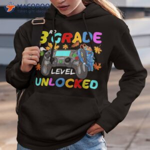 3rd grade level unlocked game on back to school shirt hoodie 3