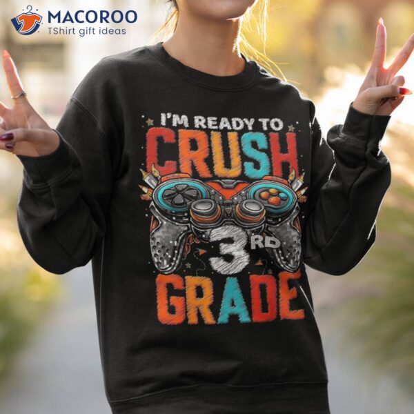 3rd Grade Level Unlocked Game On Back To School Shirt