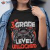 3rd Grade Level Unlocked Game On Back To School Shirt