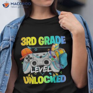 3rd Grade Level Unlocked Video Gamers First Day Of School Shirt