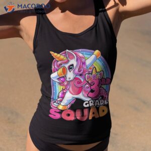 3rd grade squad dabbing unicorn back to school girls gift shirt tank top 2