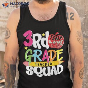 3rd grade squad i third teacher back to school shirt tank top