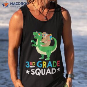 3rd grade squad sloth trex matching back to school team gift shirt tank top