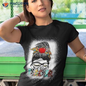 3rd grade teacher messy bun back to school life shirt tshirt 1