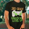 3rd Grade Unlocked Level Up Video Gamer Back To School Shirt