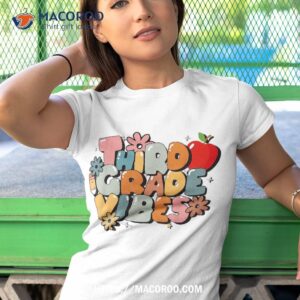 3rd grade vibes back to school retro kids third shirt tshirt 1