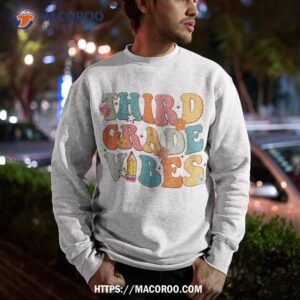 3rd grade vibes back to school retro third grade teacher kid shirt sweatshirt