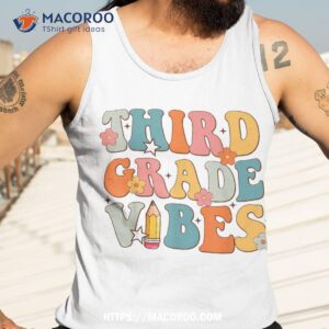 3rd grade vibes back to school retro third grade teacher kid shirt tank top 3