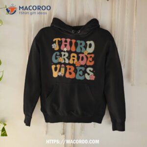 3rd grade vibes back to school retro third teachers shirt hoodie