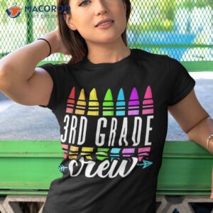 3rd third grade crew crayon back to school teacher student shirt tshirt 1