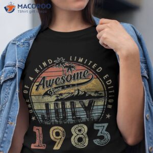 40 year old awesome since july 1983 40th birthday shirt tshirt 1