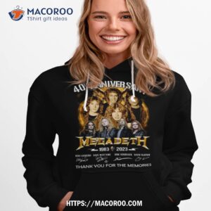 40th anniversary 1983 2023 megadeth thank you for the memories signatures shirt hoodie 1