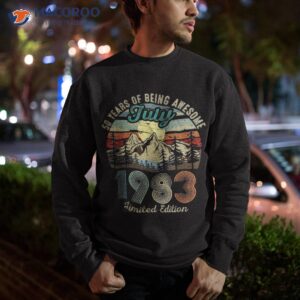 40th birthday decorations shirt 40 years being awesome tee sweatshirt