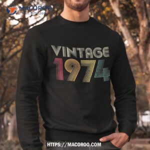 45th birthday gift vintage 1974 retro mom dad shirt sweatshirt