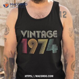 45th birthday gift vintage 1974 retro mom dad shirt tank top