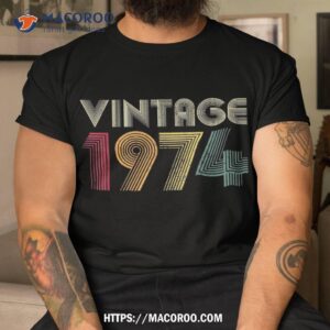 45th Birthday Gift Vintage 1974 Retro Mom Dad Shirt