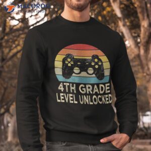 4th grade level unlocked video gamer back to school boys shirt sweatshirt 1