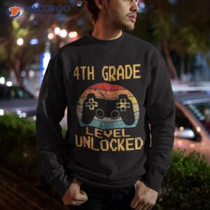 4th grade level unlocked video gamer back to school boys shirt sweatshirt